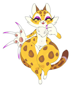 anthro bottom_heavy chest_tuft claws countershading dipstick_tail eyelashes eyeshadow female female_anthro flat_chested fur gloves_(marking) half-closed_eyes huge_thighs leg_markings looking_at_viewer makeup markings narrowed_eyes navel orange_body orange_fur pawpads pink_nose purple_eyes simple_background smug socks_(marking) solo spots spotted_body spotted_fur standing tail tail_markings thick_thighs tuft white_background wide_hips yellow_sclera sssonic2 kirby_(series) kirby_and_the_forgotten_land nintendo clawroline felid leopard mammal pantherine 2022 absurd_res digital_media_(artwork) hi_res