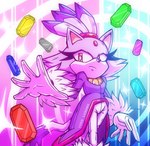 5_fingers anthro clothing female fingers fur gloves hair handwear ponytail purple_body purple_fur sol_emerald solo just_icy sega sonic_the_hedgehog_(series) blaze_the_cat felid feline mammal signature