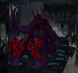 abstract_background anthro city city_background cityscape claws digit_ring feet female foot_fetish foot_focus horn jewelry mattress mattress_on_floor pawpads paws ring soles solo tail toe_claws toe_ring toes crysseil mythology deep_in_trenches_(crysseil) dragon lizard mythological_creature mythological_scalie reptile scalie hi_res