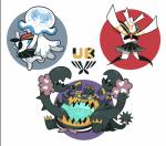 bottomwear cellphone clothing electronics female phone skirt solo 3_1_0 nintendo pokemon cnidarian generation_7_pokemon guzzlord kartana marine nihilego pokemon_(species) ultra_beast absurd_res hi_res multiple_images