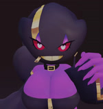 3d_(artwork) animate_inanimate animated banette black_clothing breasts cleavage clothed clothing collar digital_media_(artwork) doll female generation_3_pokemon generation_6_pokemon humanoid living_doll mega_banette mega_evolution nintendo no_sound penny_(plantpenetrator) pokemon pokemon_(species) purple_body red_sclera short_playtime simple_background smile solo supersolenoid webm white_eyes zipper zipper_mouth