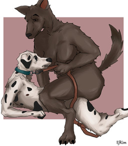 age_difference anthro breasts collar dominant dominant_female dominatrix duo female leash leash_pull leashed_collar male male/female mistress mommydom older_female submissive submissive_male younger_male kimef canid canine canis dalmatian domestic_dog mammal hi_res