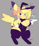 big_breasts breasts bunny_costume clothing condom costume digitigrade female leotard nipple_outline semi-anthro sexual_barrier_device short_stack slightly_chubby slightly_chubby_female solo thick_thighs wide_hips pixelyteskunk nintendo pokemon generation_1_pokemon pikachu pokemon_(species) hi_res