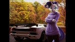 anthro anthrofied autumn black_bars blue_eyes blue_eyeshadow bottomwear breasts car clothed clothing crossed_arms day ear_piercing eyebrows eyeshadow eyewear female fingers glasses hair half-closed_eyes horn lipstick makeup motor_vehicle narrowed_eyes outside pants piercing purple_hair purple_tail round_glasses solo sports_car standing sweater tail topwear unicorn_horn vehicle white_body comrade_shy friendship_is_magic hasbro lamborghini lamborghini_diablo my_little_pony mythology rarity_(mlp) equid equine mammal mythological_creature mythological_equine unicorn 16:9 3d_(artwork) 4k absurd_res dated digital_media_(artwork) hi_res widescreen