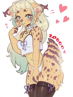 anthro bangs black_clothing black_legwear black_stockings blush breasts brown_eyebrows brown_markings cheek_tuft clothed clothing crop_top ear_piercing eyebrows facial_tuft female fluffy_thighs fur green_eyes hair heart_symbol inner_ear_fluff legwear long_hair markings navel panties pantsless piercing question_mark shirt simple_background slim small_breasts small_waist smile solo spots spotted_body spotted_fur stockings tail topwear tuft underwear white_background white_clothing white_panties white_underwear yellow_body yellow_fur cepto_(artist) cepto felid feline lynx mammal 2023 colored colored_sketch digital_drawing_(artwork) digital_media_(artwork) hi_res shaded sketch