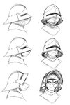 1_eye armor clothed clothing disembodied_head female headgear helmet knight looking_at_viewer plate_armor sallet scar simple_background solo warrior hladilnik cat_knight domestic_cat felid feline felis mammal 2:3 black_and_white hi_res monochrome portrait sketch