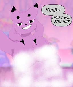 anthro big_breasts breasts chest_tuft dialogue ear_tuft female floppy_ears fur lop_ears naturally_censored pink_body pink_fur smile smiling_at_viewer solo steam text tuft luckyhomie nine_sols red_candle_games lady_ethereal_(nine_sols) felid feline mammal solarian hi_res