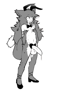 anthro bodily_fluids bunny_costume clothing costume dripping femboy genital_fluids hair long_hair male nude precum precum_drip solo yuta1cc yuta_(yuta1cc) tagme