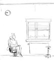 anthro chair clothed clothing doctor's_office fingers furniture male on_chair patient simple_background sitting sitting_on_chair solo window worried worried_face worried_look hladilnik equid equine horse mammal 2023 black_and_white digital_media_(artwork) hi_res monochrome shaded sketch