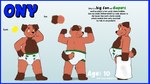 anthro belly blue_border blush border bulge clothed clothing diaper diaper_fetish diaper_use male pillow presenting solo text wearing_diaper young onykr ony canid canine canis domestic_dog mammal 16:9 english_text hi_res model_sheet widescreen