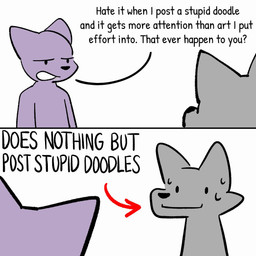 anthro bodily_fluids dialogue duo grey_body male nervous simple_background smile standing sweat text white_background graywalf graywalf_(character) canid canine canis mammal wolf 1:1 comic english_text meme