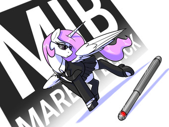 bottomwear clothing eyewear female feral horn necktie skirt solo suit sunglasses wings user001 friendship_is_magic hasbro men_in_black my_little_pony mythology princess_celestia_(mlp) equid equine mammal mythological_creature mythological_equine winged_unicorn 4:3 crossover hi_res