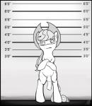 angry animal_genitalia animal_penis balls chart clothing cowboy_hat crossed_arms crossgender cutie_mark equine_genitalia equine_penis feral ftm_crossgender genitals hair half-erect hat headgear headwear height_chart male penis quadruped solo standing pentabins friendship_is_magic hasbro my_little_pony applejack_(mlp) earth_pony equid equine horse mammal pony 2013 absurd_res black_and_white hi_res monochrome