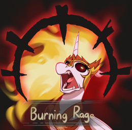 armor crown derp_eyes fangs female feral fire flaming_hair headgear helmet horn iron_crown_(darkest_dungeon) open_mouth pseudo_hair red_sclera screaming sharp_teeth solo teeth text wings yellow_eyes witchtaunter darkest_dungeon friendship_is_magic hasbro my_little_pony mythology daybreaker_(mlp) equid equine horse mammal mythological_creature mythological_equine winged_unicorn english_text hi_res