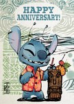 aloha_shirt anniversary antennae_(anatomy) anthro biped black_eyes blue_body blue_fur blue_nose bottomless clothed clothing cocktail_garnish container cup drinking_straw fur happy head_tuft narrowed_eyes notched_ear open_mouth open_smile orange_slice pattern_clothing pattern_shirt pattern_topwear shirt smile solo standing text tiki tiki_cup topwear tuft paul_briggs disney lilo_and_stitch stitch_(lilo_and_stitch) alien experiment_(lilo_and_stitch) 2021 english_text hi_res