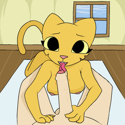 anthro balls barbed_tongue big_penis breasts duo female female_on_human first_person_view foreskin foreskin_play genitals glans_lick human_on_anthro human_pov interspecies long_penis male male/female male_on_anthro male_pov offscreen_male oral penile penis tail teeth tongue tongue_in_foreskin tongue_out twistednature microsoft prequel_adventure the_elder_scrolls katia_managan felid human khajiit mammal 1:1 animated animated_webp hi_res