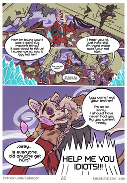 bruised crash dialogue fantasy male space spacecraft text vehicle badaspen cosmic_caliber iggy_(badaspen) kade_(badaspen) twill_(badaspen) bat cheetah felid feline lion mammal mouse murid murine pantherine rodent 2025 absurd_res comic digital_media_(artwork) english_text hi_res multiple_scenes url