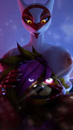 anthro areola between_thighs big_breasts blue_background breasts claws duo eye_through_hair female glistening glistening_body glistening_skin glowing glowing_eyes gradient_background hair hand_on_face interspecies looking_down looking_down_at_partner male male/female nipple_dip nipples pink_sclera pokemorph pokephilia purple_hair red_areola red_body red_nipples red_skin short_hair simple_background smile smiling_at_another smiling_at_partner thick_thighs tongue tongue_out translucent translucent_hair white_body white_claws white_eyes white_skin yellow_body yellow_eyes mrs_dexie furromantic_(modeler) nintendo pokemon springy_(springycharna) generation_3_pokemon lagomorph latias legendary_pokemon leporid mammal pokemon_(species) rabbit 2025 3d_(artwork) 4k 9:16 absurd_res digital_media_(artwork) hi_res