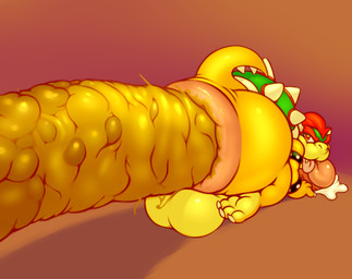 anthro backsack balls big_penis butt erection excessive_feces feces genitals huge_penis humanoid_genitalia humanoid_penis hyper hyper_feces hyper_genitalia hyper_penis male male_pooping nude penis pooping scatplay solo yowesephth mario_bros nintendo bowser dragon_koopa koopa scalie 2015 hi_res