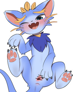 3_fingers 3_toes anus arm_tuft black_claws black_eyebrows black_nose blonde_eyebrows blue_body blue_eyes blue_fur blue_tail blush blush_lines censor_bar censored_genitalia censored_vulva cheek_tuft claws elbow_tuft eyebrows facial_tuft fangs feet female female_feral feral finger_claws fingers fur genitals glistening glistening_eyes hindpaw looking_at_viewer monotone_body monotone_fur neck_tuft one_eye_closed open_mouth pawpads paws pink_inner_ear pink_pawpads presenting presenting_vulva quadruped simple_background solo spread_legs spread_vulva spreading tail teeth thin_eyebrows toe_claws toes tongue tuft vulva whiskers white_background wink winking_at_viewer yellow_whiskers xvx_magenta league_of_legends riot_games tencent yuumi_(lol) domestic_cat felid feline felis mammal 2026 4:5 absurd_res censored digital_media_(artwork) hi_res