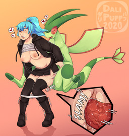bestiality blue_hair blush bodily_fluids bottomwear breasts claws clothed clothed_sex clothing duo erection eyes_closed female female_on_feral female_penetrated feral feral_penetrating feral_penetrating_human genital_fluids genitals hair heart_symbol hoodie human_on_feral human_penetrated humanoid_genitalia interspecies jacket legwear male male/female male_on_human male_penetrating male_penetrating_female membrane_(anatomy) membranous_wings nipples onomatopoeia open_mouth partially_clothed penetration penile penile_penetration penis penis_in_vagina pokephilia sex shirt simple_background skirt sound_effects tail text thigh_highs topwear underwear vaginal vaginal_penetration vulva wings dalipuff mythology nintendo pokemon dragon flygon generation_3_pokemon human mammal mythological_creature mythological_scalie pokemon_(species) scalie digital_media_(artwork) english_text