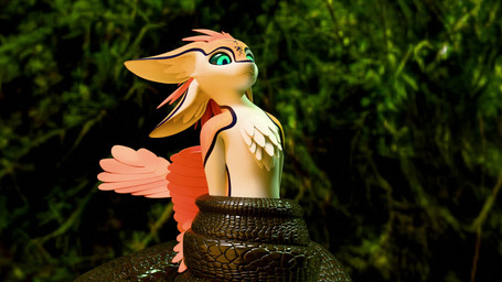 4_ears anthro butt claws coiling coiling_another coiling_around_body coiling_around_neck collar ears_down falling_asleep feathered_wings feathers hypnosis hypnosis_fetish living_tail male mind_control multi_ear open_mouth pivoted_ears ringed_eyes snake_tail solo spiri'vali tail text unusual_anatomy unusual_tail winged_arms wings kaanavali hiyu_(modeler) blender_cycles hypnovember hypnovember2025 avali avian reptile scalie snake 16:9 3d_(artwork) 3d_animation animated blender_(artwork) digital_media_(artwork) hi_res huge_filesize no_sound short_playtime url webm widescreen