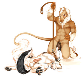 animal_genitalia animal_penis anthro anthro_on_anthro anthro_penetrated anthro_penetrating anthro_penetrating_anthro athletic athletic_anthro athletic_male balls black_body black_fur brown_body brown_fur canine_genitalia canine_penis collar duo equine_genitalia equine_penis erection feathering fellatio fur genitals hair hooves kneeling knot knotted_penis leash leash_pull leashed_collar lying male male/male male_anthro male_penetrated male_penetrating male_penetrating_male mane medial_ring nude nude_anthro nude_male on_back oral pawpads penetration penile penis penis_in_mouth sex sheath simple_background tail vein veiny_penis white_background white_body white_fur white_hair i-psilone eyazen garelth canid canine canis equid equine felid horse hybrid lion mammal pantherine wolf 2016