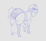 anus balls big_balls boots clothing cosplay erection feral footwear genitals hero hole_in_pants huge_balls hyper hyper_balls hyper_genitalia male penis quadruped shoes solo standing thick_thighs bookman_v equid equine horse mammal