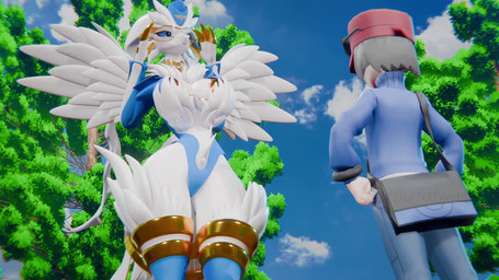 anthro anthrofied big_breasts bikini bouncing_breasts breasts clear_sky clothed clothing day duo female female_anthro flight_attendant_uniform flying fondling gesture gold_bikini hand_gesture male male/female outside pokemorph salute self_fondle sky swimwear thumbs_up two-piece_swimsuit white_body wings tntwonip wayvemayker_(modeler) nintendo pokemon calem_(pokemon) shiraume_(wayvemayker) generation_5_pokemon human legendary_pokemon mammal pokemon_(species) reshiram 16:9 3d_(artwork) 3d_animation animated blender_(artwork) digital_media_(artwork) hi_res short_playtime sound video widescreen
