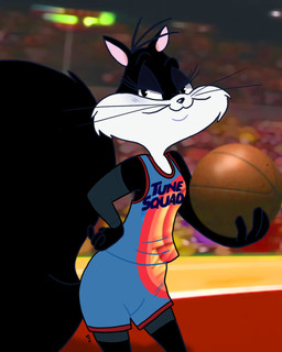 :3 anthro ball basketball basketball_(ball) basketball_court basketball_uniform black_body black_eyes black_fur clothing female fluffy fluffy_tail fur screencap screencap_background shirt solo sportswear tail tank_top text text_on_clothing text_on_shirt text_on_tank_top text_on_topwear topwear tune_squad_outfit tune_squad_outfit_(2021) uniform white_body white_fur theeyzmaster looney_tunes space_jam space_jam:_a_new_legacy warner_brothers penelope_pussycat domestic_cat felid feline felis mammal 4:5 english_text hi_res