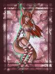 armwear breasts brown_body brown_fur butt clothed clothing collar female fur green_eyes hair holidays legwear lingerie long_hair looking_at_viewer looking_back red_hair skimpy smile solo stockings raptor007 christmas kitsu animal_humanoid canid canid_humanoid canine canine_humanoid fox fox_humanoid humanoid mammal mammal_humanoid 2013 3:4 digital_media_(artwork) hi_res letterbox