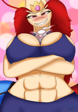 abs anthro big_breasts breast_squish breasts duo fangs female feral hair intimidation long_hair male male/female squish teeth thick_thighs vool_jin_cortes nintendo pokemon astarte_(awesome_saucez) walker_(awesome_saucez) generation_3_pokemon generation_5_pokemon generation_8_pokemon hisuian_form hisuian_zorua milotic pokemon_(species) regional_form_(pokemon) zorua absurd_res hi_res