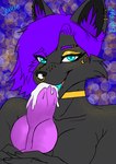 animal_genitalia animal_penis anthro big_breasts black_body black_fur bodily_fluids breasts canine_genitalia canine_penis cum cum_from_nose cum_in_mouth cum_in_nose cum_inside duo ear_piercing erection fellatio female female_penetrated fur genital_fluids genitals hair heart_eyes heart_symbol knot licking looking_at_viewer makeup male male/female male_penetrating male_penetrating_female nude oral oral_penetration penetration penile penis piercing purple_hair ring_piercing sex simple_background tongue spoopyboopy33 canid canine canis mammal wolf absurd_res digital_media_(artwork) hi_res