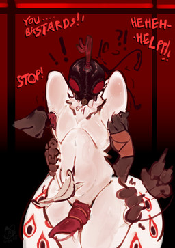 accessory animal_genitalia animal_penis anthro armpit_fetish armpit_lick armpit_play arms_bent begging begging_for_mercy begging_to_stop bit_gag blindfold bodily_fluids butt_slap cock_ring drooling falconry_hood feathers gag gagged genital_fluids genitals hands_behind_head hood jewelry latex latex_hood leaking_precum licking male navel nude nude_anthro nude_male penis penis_accessory penis_jewelry precum red_background saliva saliva_string sensory_deprivation sensory_deprivation_hood simple_background slap solo spanked_butt spanking sweat sweatdrop sweaty_armpit sweaty_body sweaty_legs sweaty_thighs tail tapering_penis text thoughts tickle_torture tickling tickling_armpits tickling_belly tickling_sides tongue white_body white_feathers chompingbit dreamworks kung_fu_panda lord_shen avian bird canid canine canis galliform mammal peafowl phasianid wolf absurd_res hi_res