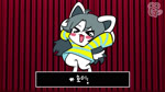 anthro blush clothed clothing fur hair open_mouth text tongue topwear white_body white_fur doftksxk2 undertale undertale_(series) temmie_(undertale) canid canine felid feline mammal tem 16:9 animated hi_res korean_text long_playtime no_sound webm widescreen