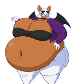 anthro bat_wings belly big_belly big_breasts black_bra black_clothing black_nose black_underwear black_wings blue_eyeshadow bottomwear bra breasts clothing deep_navel eyelashes eyeshadow eyewear eyewear_on_head female gloves green_eyes hair hand_on_belly hand_on_own_belly handwear huge_belly huge_breasts huge_thighs hyper hyper_belly hyper_breasts jacket looking_at_viewer makeup membrane_(anatomy) membranous_wings morbidly_obese morbidly_obese_anthro morbidly_obese_female navel obese obese_anthro obese_female overweight overweight_anthro overweight_female pants purple_clothing purple_jacket purple_topwear simple_background smile smiling_at_viewer solo sunglasses sunglasses_on_head tan_body tan_inner_ear thick_thighs three-quarter_view tight_clothing topwear underwear white_background white_bottomwear white_clothing white_ears white_gloves white_hair white_handwear white_pants wings mizz-britt sega sonic_the_hedgehog_(series) the_murder_of_sonic_the_hedgehog rouge_the_bat bat mammal 2025 absurd_res cel_shading colored digital_media_(artwork) hi_res shaded