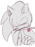 anthro bodily_fluids claws disembodied_hand duo gem leash male ruby_(gem) scratches simple_background sweat white_background sikai sega sonic_the_hedgehog_(series) sonic_the_hedgehog eulipotyphlan hedgehog mammal 3:4 partially_colored