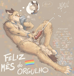 animal_genitalia animal_penis anthro balls biped bodily_fluids canine_genitalia canine_penis claws clothing cum cumshot ejaculation erection eyewear fur genital_fluids genitals glasses knot lgbt_pride male masturbation penile penile_masturbation penis pride_colors rainbow_pride_colors sniffing sniffing_clothes sniffing_while_masturbating solo tail text underwear underwear_sniffing vein veiny_penis tuskito lgbt_pride_month canid canine canis mammal wolf absurd_res hi_res portuguese_text