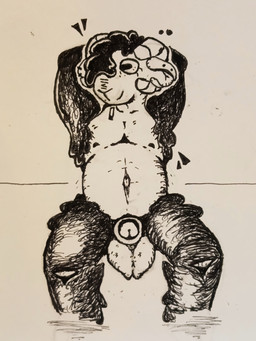 animal_genitalia anthro balls belly big_balls cigarette cigarette_in_mouth ear_piercing ear_ring fully_sheathed fur genitals hands_behind_head horn looking_away male nude object_in_mouth piercing ring_piercing sheath simple_background sitting solo wool_(fur) olddustt bovid caprine mammal sheep 3:4 absurd_res hi_res monochrome