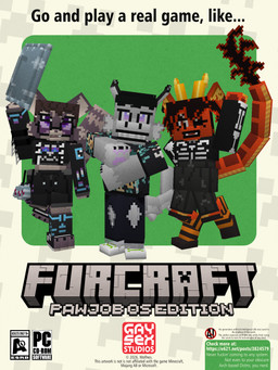 anthro biped blocky brown_body brown_fur clothing fur game_poster grey_body grey_skin group low_poly male orange_body orange_eyes orange_skin pixelated poster purple_eyes text trash_can_lid trio wolfnes microsoft minecraft mojang mythology xbox_game_studios esteban_(wolfnes) foom_(foomfoom) jessy_(dragonsfire9620) aquatic dragon fish hybrid kobold mammal mythological_creature mythological_scalie procyonid raccoon scalie shark 3:4 3d_(artwork) blockbench_(artwork) digital_media_(artwork) english_text full-length_portrait hi_res portrait