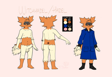 anthro anthrofied ball_tuft balls big_penis body_hair boots brown_eyes butt clothed clothing coat color_swatch eyebrows eyewear facial_markings footwear foreskin front_view fur genitals glans glasses gloves handwear happy_trail head_markings head_tuft humanoid_genitalia humanoid_penis lab_coat male markings mask_(marking) navel nude orange_body orange_fur penis pink_background rear_view shoes simple_background solo tan_body tan_fur text topwear tuft magnetiorchid nintendo pokemon witchhazel_"hazel"_caraway generation_3_pokemon pokemon_(species) shiny_pokemon zigzagoon 2020 character_name clip_studio_paint_(artwork) digital_media_(artwork) flat_colors full-length_portrait hi_res model_sheet portrait signature
