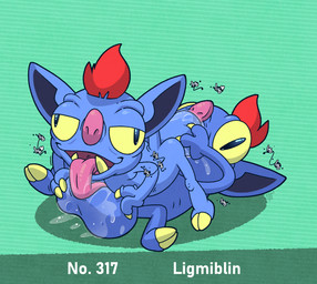 69_position ball_lick ball_play balls big_balls blue_boy bodily_fluids derp_eyes duo fangs genitals huge_balls licking ligmiblin male male/male oral saliva saliva_on_balls sex teeth tongue tongue_out underbite argon_vile fakemon goblin hi_res
