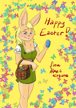 alexis_kitsune arthropod blonde_hair blue_eyes butterfly corset dress easter egg female flower hair holidays insect lagomorph long_ears long_hair looking_at_viewer mammal rabbit smile
Rating: Safe
Score: 5
User: Alexis_Kitsune
Date: April 19, 2014