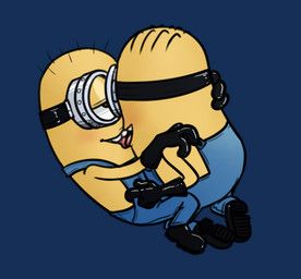 1_eye clothing cuddling duo eyewear footwear french_kissing gloves goggles handwear humanoid_on_humanoid kissing male male/male not_furry overalls shoes simple_background tongue tongue_out transparent_background yellow_body yellow_skin ubernerdmaster despicable_me illumination_entertainment humanoid minion_(despicable_me) 2016 alpha_channel