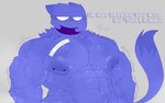 abs annoyed areola barbell_piercing big_muscles big_pecs body_writing ears_down fur grey_background male mouthless muscular muscular_male nipple_barbell nipple_piercing nipples pecs piercing pivoted_ears simple_background solo tail text writing_on_chest chuwukio discord_(app) clyde_(discord) humanoid 16:10 english_text hi_res widescreen