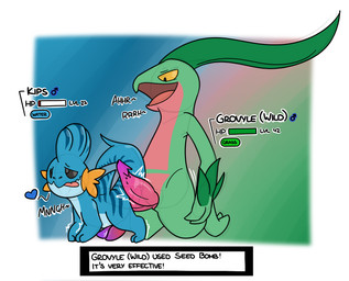 anal anal_penetration duo erection feral gameplay_mechanics genitals gui health_bar male male/male male_penetrated male_penetrating male_penetrating_male multi_genitalia multi_penis nude open_mouth penetration penis sex simple_background smile text tongue lechecker nintendo pokemon kippy_the_sharkip amphibian aquatic generation_3_pokemon grovyle mammal mudkip pokemon_(species) scalie 2019 digital_media_(artwork) english_text hi_res