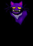 anthro black_background black_eyes chest_tuft clothing creepy creepy_face creepy_smile fangs jacket looking_at_viewer male open_mouth pink_inner_ear pink_nose pupils purple_body purple_clothing purple_jacket purple_topwear sharp_teeth simple_background slit_pupils smile smiling_at_viewer solo teeth topwear tuft whiskers white_tuft yellow_sclera ceyahdev fear_and_hunger pocketcat_(fear_&_hunger) domestic_cat felid feline felis mammal 2024 absurd_res colored hi_res shaded