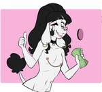 anthro cheeky cheeky_smile collar femboy financial_domination glory_hole implied_oral male nipple_piercing nipples piercing prostitution ruined_makeup smug solo cadaverrdog vyvyan_vicieux canid canine canis domestic_dog mammal poodle