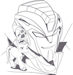 feral group holding_object holding_weapon hooves machine male melee_weapon size_difference smile sword trio tuft weapon nauyaco hasbro mlp_g5 my_little_pony takara_tomy transformers hitch_trailblazer_(mlp) hot_rod_(transformers) earth_pony equid equine horse humanoid mammal pony robot robot_humanoid hi_res monochrome