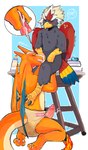 2_horns 3_toes 5_fingers abdl adult_baby ageplay animal_feet anthro avian_feet baby_bottle back_wings beak black_claws black_finger_claws black_talons black_toe_claws blue_cere blue_pacifier blue_tail blue_tail_feathers blue_tail_tip blue_wings blush bodily_fluids bottle cere_(anatomy) changing_table claws close-up close_up_panel cloth_diaper clothed clothing container countershade_body countershade_tail countershade_torso countershading cum cum_in_mouth cum_inside cum_on_face curling_toes dialogue diaper diaper_changing_supplies diaper_fastener diaper_fetish diaper_only diaper_use dipstick_tail dragon_tail duo emanata erection eyebrow_ridge eyes_closed fastener feather_hair feathered_crest feathers feces feet fellatio finger_claws fingers fire flaming_tail foreskin furgonomic_diaper furgonomics furniture genital_fluids genitals grey_arms grey_body grey_face grey_feathers grey_legs grey_wings head_crest horn humanoid_genitalia humanoid_hands humanoid_penis infantilism kneeling kneeling_and_blow_position kneeling_oral_position licking looking_pleasured male male/male markings membrane_(anatomy) membranous_wings milk milk_bottle milk_container multicolored_body multicolored_feathers multicolored_tail multicolored_tail_feathers nude on_table open_mouth oral oral_penetration orange_arms orange_body orange_face orange_feet orange_horn orange_legs orange_snout orange_tail orange_wings pacifier penetration penile penis penis_in_mouth penis_lick pink_diaper_fastener pink_fastener pink_penis pokemorph pseudo_hair red_back red_body red_feathered_crest red_feathers red_tail red_tail_feathers red_wings roleplay scuted_arms scuted_feet scuted_hands scuted_legs scutes sex sharp_teeth simple_background sit_and_blow_position sitting sitting_on_changing_table sitting_on_table smile soaked soiled_diaper speech_bubble sweat sweatdrop table tail tail_feathers tail_markings talon_hands talons tan_body tan_cloth_diaper tan_feather_hair tan_tail tan_torso teeth text throbbing throbbing_penis toe_claws toes tongue topless unclean_diaper urine urine_drip used_diaper wearing_diaper wet_diaper white_feathered_crest white_toe_claws wings wood wood_furniture wood_table yellow_arms yellow_beak yellow_feet yellow_hands yellow_legs yellow_tail yellow_tail_feathers fructoruu nintendo pokemon baxter_blaze fan_character nado_soarian avian braviary charizard draconic generation_1_pokemon generation_5_pokemon pokemon_(species) reptile scalie 2025 absurd_res artist_name colored digital_drawing_(artwork) digital_media_(artwork) hi_res